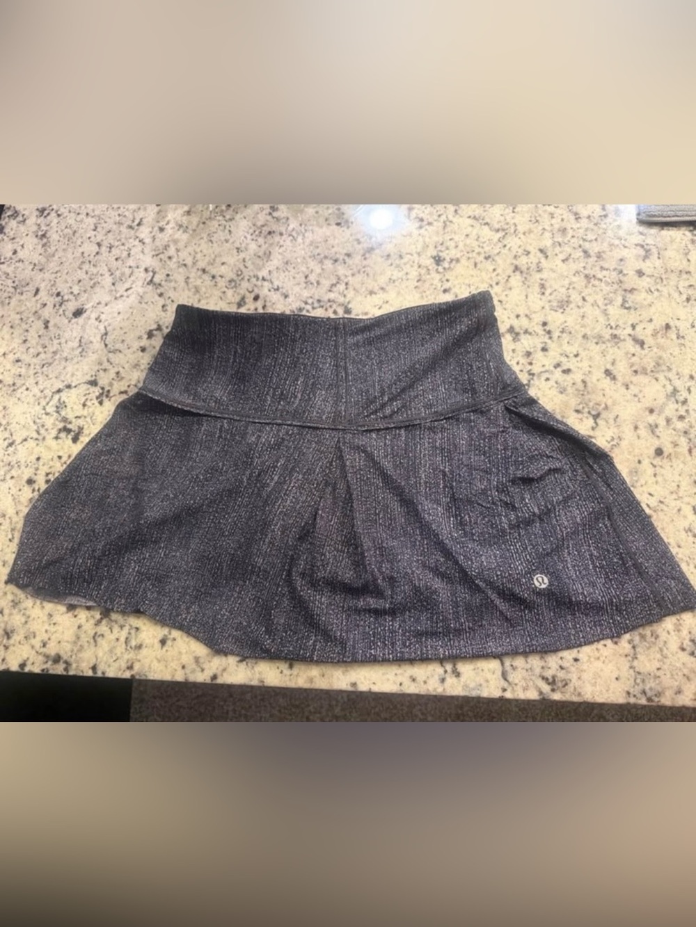 lululemon athletica charcoal shimmer athletic mini skirt